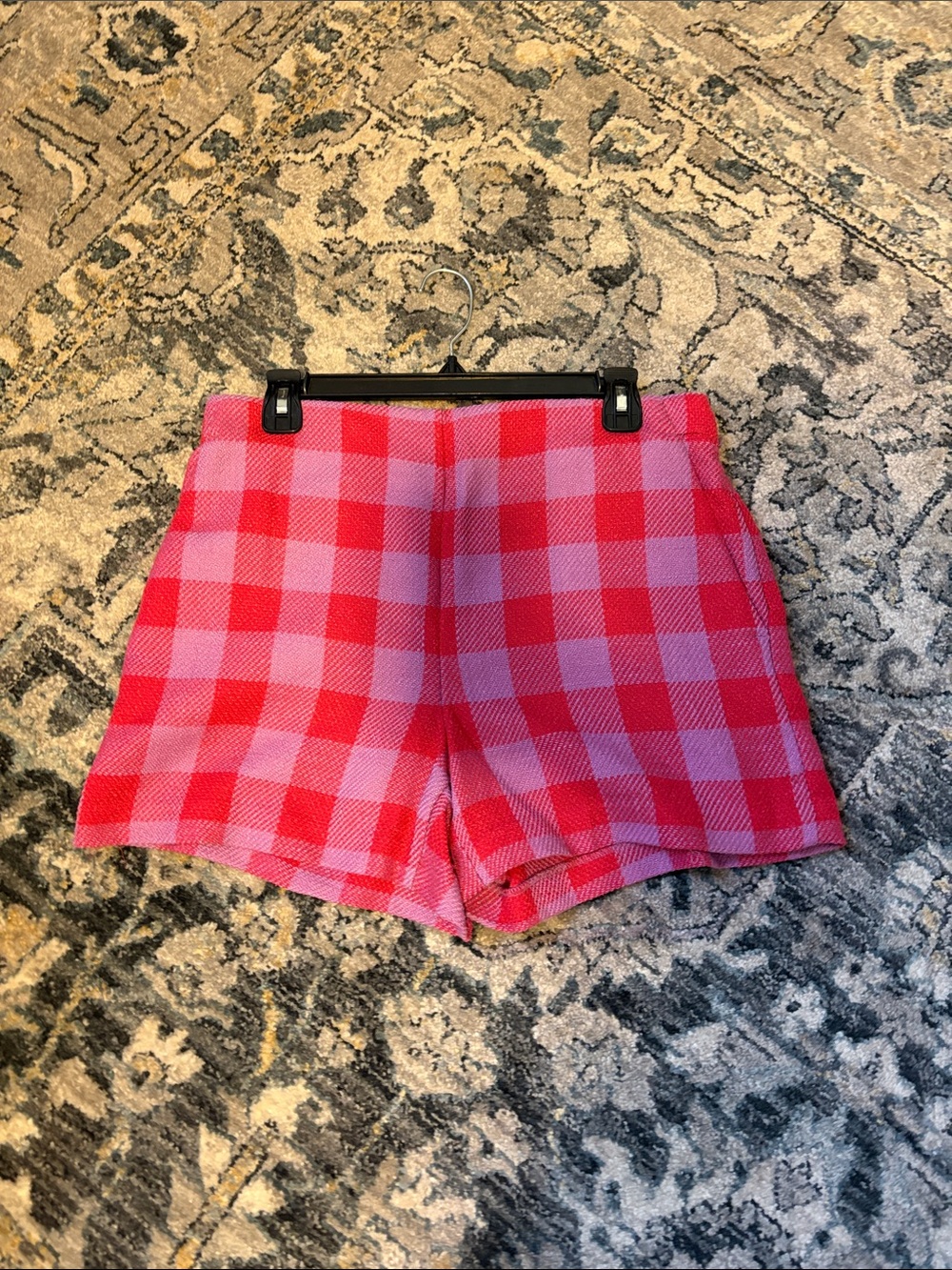 Ann Taylor Pink and Red Gingham Shorts